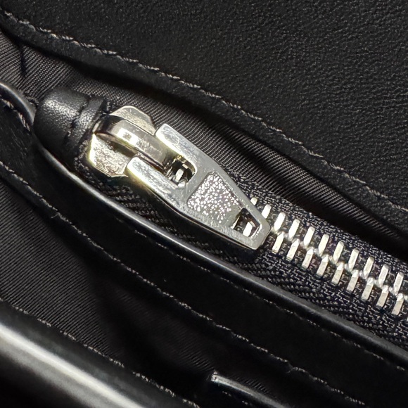 Alexander Wang SS16 Sample Lia Studded Crossbody Saddle Bag Silver Black Leather - Picture 9 of 16